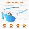 Sports Cycling Sunglasses for Men: UV400 Protection Wrap Around Sun