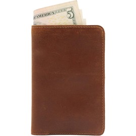 Jack's Point Black Leather Pocket Notebook With Extra Pocket And Pen Loop For Travel Edc