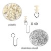 80 Pieces Curtain Hooks Gliders Curtain Gliders Shower Curtain Hooks