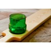 Eco-friendly Handmade pine baguette French bread board with glass dish,
