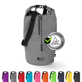 #DoYourOutdoor Dry Bag | Waterproof Backpack | Waterproof Bag & Pack Sack | 2L 5L 10L 20L 30L Dry Bag in 2 Styles and Many Colours | Ideal for Boat, Kayak, Fishing and Camping, gray, Vertical