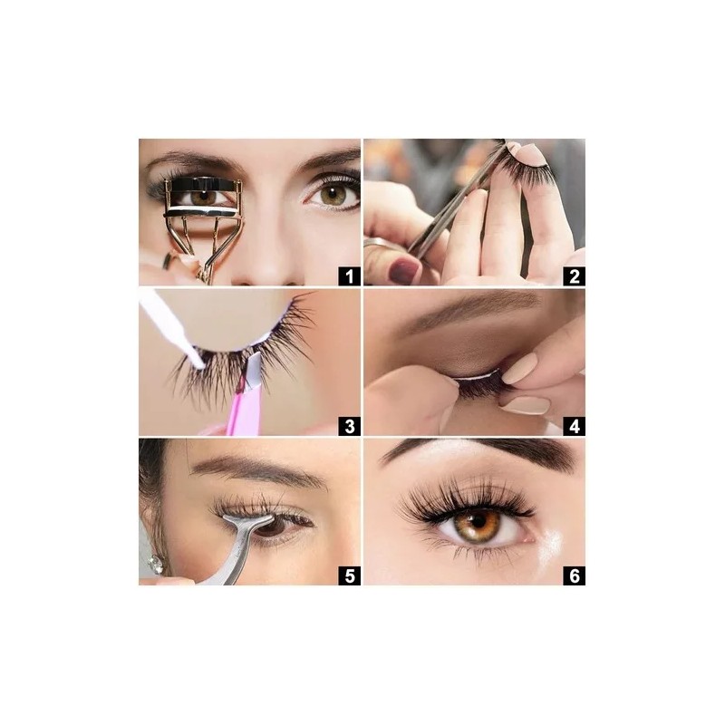 ECO R. Caja 12 Par Pestaña Postiza Reutilizable 3d Mink