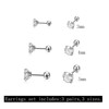 Kstudent 3 Pairs Titanium Earrings Studs, Hypoallergenic Stud Earrings for