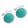 Metal & Fabric Cufflinks Smart Suit Style with Tie Co