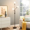 Celeste Modern Reading Floor Lamp, 3-Light with Adjustable Flexible Gooseneck,