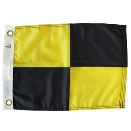 Letter L (Size 0) - 12 in x 15 in Nylon Nautical Flag with Header and Grommets