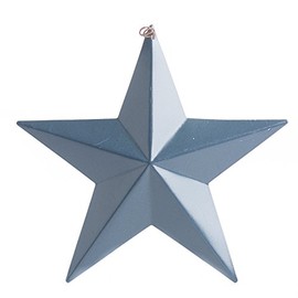 Package of 4 Farmhouse Rustic Navy Blue Metal 5 Point Barn Stars (5-1/4" x 5-3/4")