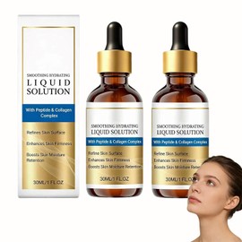 Antienvejecimiento De Péptidos, Solución Líquida Hidratante Suavizante, Suero Facial Reductor De Líneas Finas, Levantamiento Reafirmante Para Todo Tipo De Piel, Facial Iluminadora, (2PCS)
