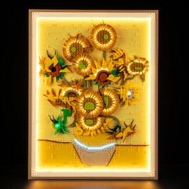 YEABRICKS LED Light for 31215 Art Vincent Van Gogh - Sunflower Building Blocks Model (Building Blocks Set Not Included)