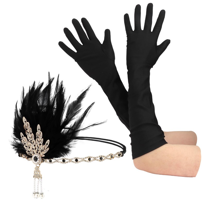 Amariver 1920s Flapper Accessories Great Gatsby Costume Accessories 1920s Headpiece
