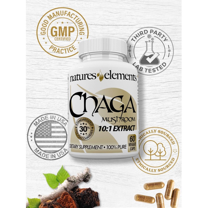 Natures Elements Chaga Mushroom – Pack of 3 – 10:1