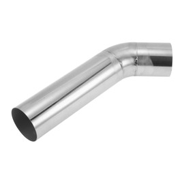 TUCKBOLD 2.75" OD 45 Degrees Mandrel Bend Elbow T304 Stainless Steel Exhaust Tube Pipe Piping Surface Polishing Silver Tone