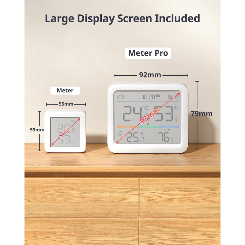 SwitchBot Weather Station for Home, Hygrometer Indoor Thermometer, Temperature Sensor