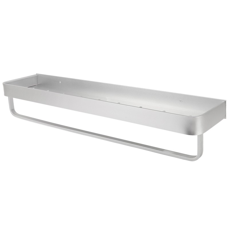 Space Aluminum Bathroom Shelf Punch Free Wall Mounted Floating Bathroom