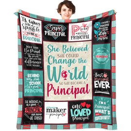 Gtouaz Principal Gifts for Women Throw Blanket 60" x 50", Principal Appreciation Gifts, Best Gifts for School Principal Women, Gifts for Principals Appreciation, Principal Day Gift for Principal