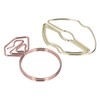 100pcs Metallic Paper Clips Lips Diamond Rings Shape Nonslip Portable