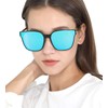 U.I STATION Square Sunglasses Womens Mens Oversized Mirrored lens U886