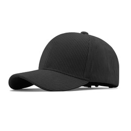 DENISH Gorra Tipo Pana con Broche Ajustable. Gorra de béisbol unitalla para Hombre y Mujer. Cachucha de Material Premium, Casual, cómoda y Ligera, Ideal para Regalar (MX/US, Alfa, Talla única, Negro)