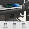 Printer Stand, Printer Table with Drawers, Mobile Filing Cabinet with