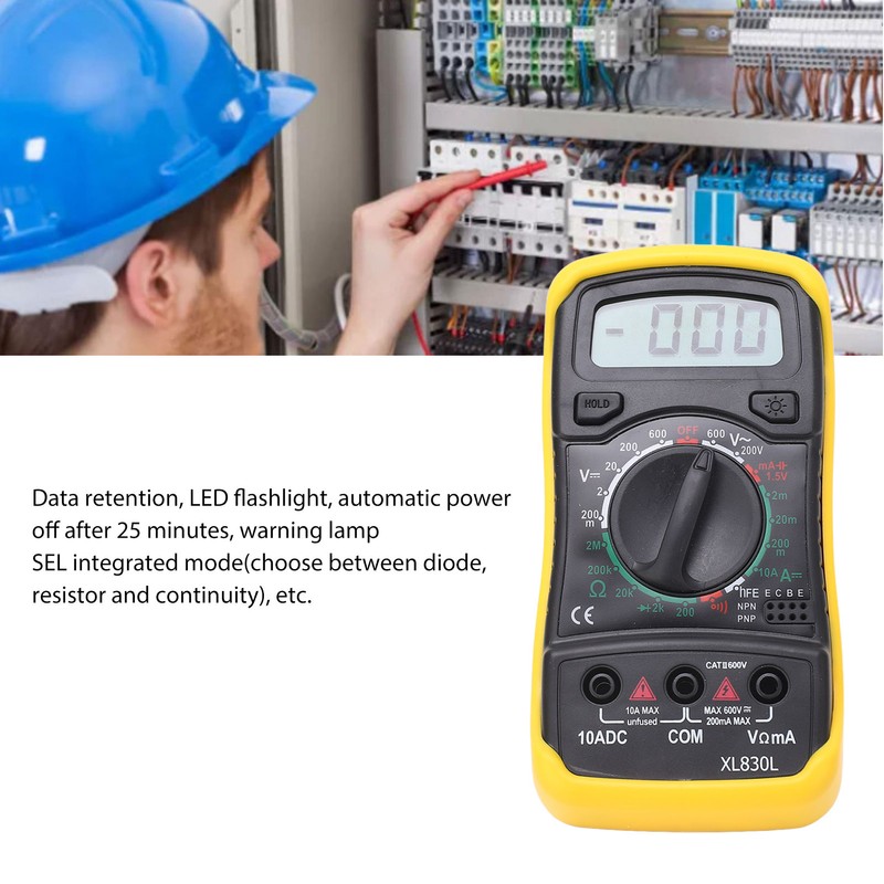 Digital Multimeter Auto Ranging High Accuracy AC DC Voltmeter Ohm