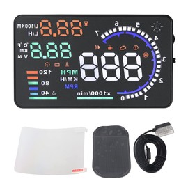 Velocímetro Hud, 5.5 OBD II Car Hud Display Auto Windshied Pantalla Reflectante Pantalla de Velocidad Pantalla de Coche Velocímetro Gps Hud Up Head Velocidad Digital