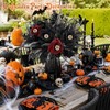 Halloween Artificial Plants with Rose Bouquet, Faux Eucalyptus Branches