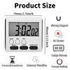 24 Hour Magnetic Timer with Digital Alarm Clock Large Screen,