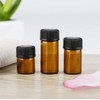 AFMNQZ 50Pack Set 1ML Amber Glass Bottle with Orifice Reducer