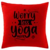 Hippowarehouse Worry less, go yoga more Printed bedroom accessory cushion