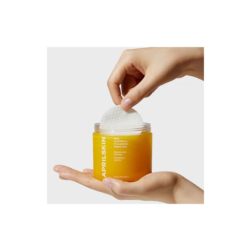 APRILSKIN [APRILSKIN]Real Calendula Hyaluronic Toner Pad (60ea)