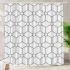 Batmerry Modern Sacred Geometry Shower Curtain,Black and White Hexagon Geometric
