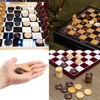 24pcs Draughts Pieces with Drawstring, Draughts Board Game, High Aesthetics
