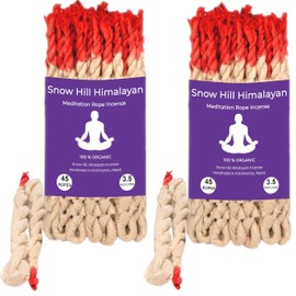 Snow Hill Himalayan Aromatherapy Organic Meditation Incense Handmade in Nepal, Contain 42-45 Pcs X 2 Bundle - Purpose of Use Spirituals, Aesthetic Reasons Therapy Meditation and Ceremony