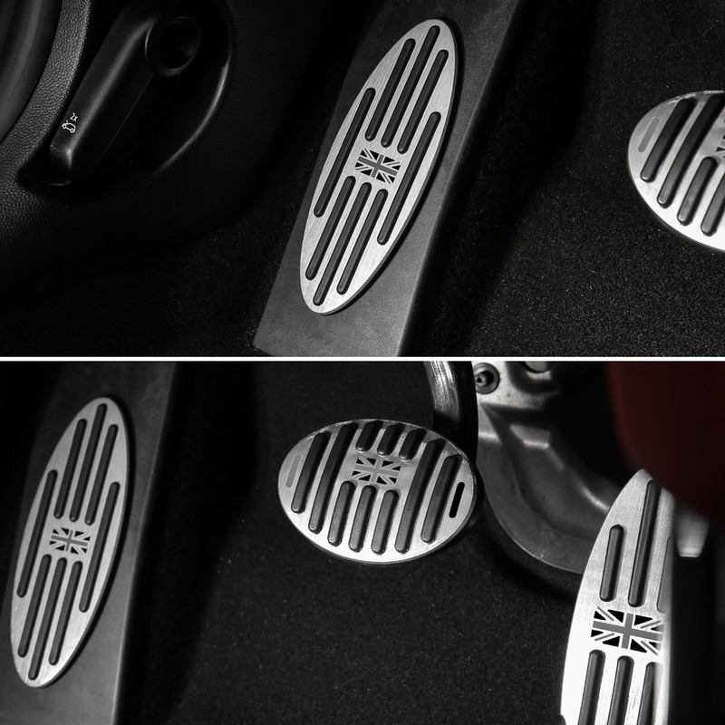 ANFOKAS 3pcs Compatible with MINI Cooper Accessories Sporty Anti-Slip Aluminum