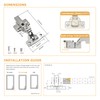 Furniware Pack of 2 Soft Close Cabinet Hinges, Middle Stop