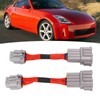 2PCS Headlight Conversion Adapter Wiring Harness Dustproof Fit for 350z