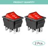QTEATAK 2Pcs AC 20A/125V 15A/250V DPST 6 Pins 3 Position