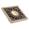 Floor Drain Metal Squared Retro Style Water Drainage Shower Drain