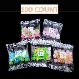 MARUTA CANDY 100 Pack 0.2 Ounce Multicolor Japanese Kompeito Sugar Candy Gift Treats