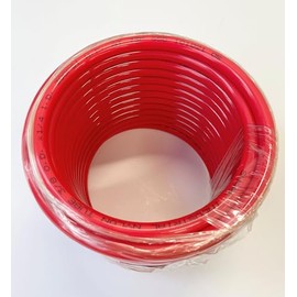 Shark Industrial 3/8" OD Nylon Tubing x 10M (32.8ft). Air line or fuel line replacement. 0 – 300 PSI working pressure (Red)