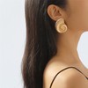 ALRNBY Seashell Earrings for Women Statement Big Gold Silver Conch