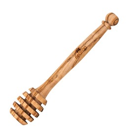 bedrop Honey Spoon Made of Real Olive Wood, 13 cm, Handmade in Tunisia, Small Family Manufactory, Sustainably Packaged (Honey Spoon (Single)