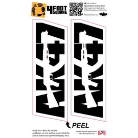 Bad Fish Custom Decals AK47 Decals – Funny Cute Sticker - Premium Gloss Permanent Vinyl Waterproof Indoor Outdoor (2 Stickers Card)