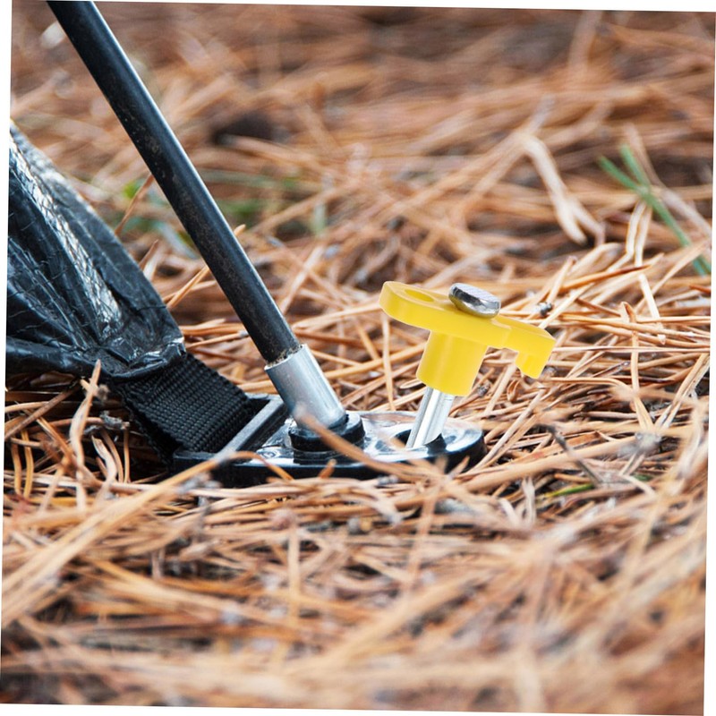 CORHAD Camping Tent Stakes Large Head 10pcs Steel Ground Nails