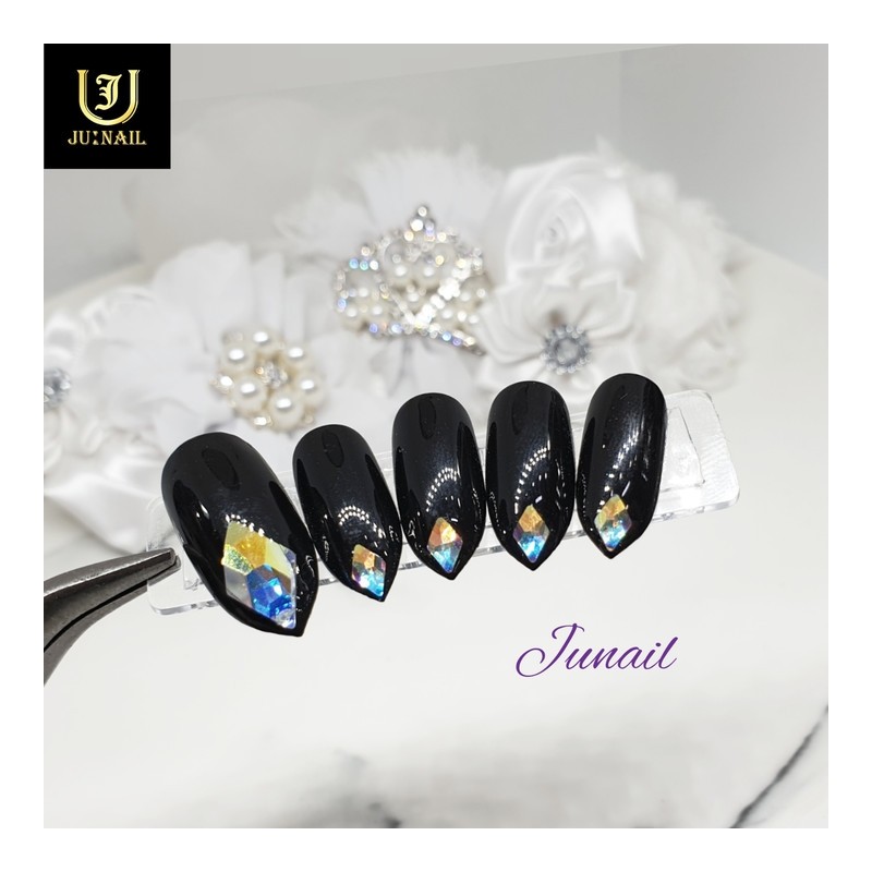  No.1203 Handmade Nail Tips - Long Round Square /