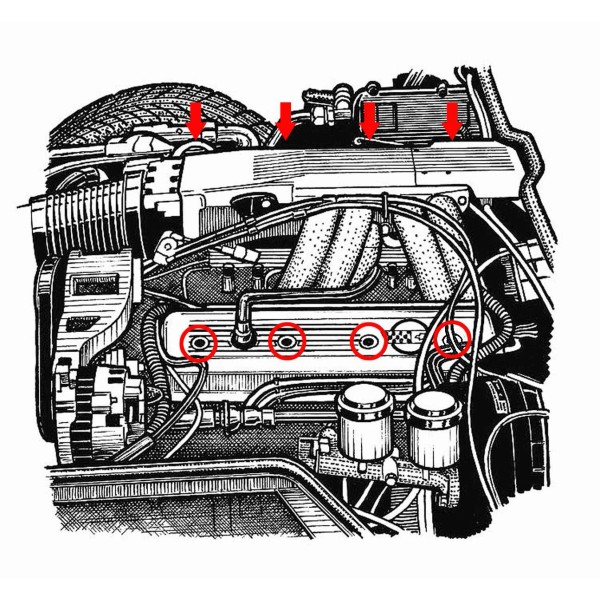 RT Bolts 1985 thru 1991 Corvette C4 Center Hole Valve