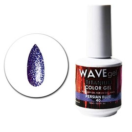 Wave Gel - Soak Off Gel Polish - 0.5 fl Oz. | 15 mL - Titanium Collection (40 - Persian Blue)