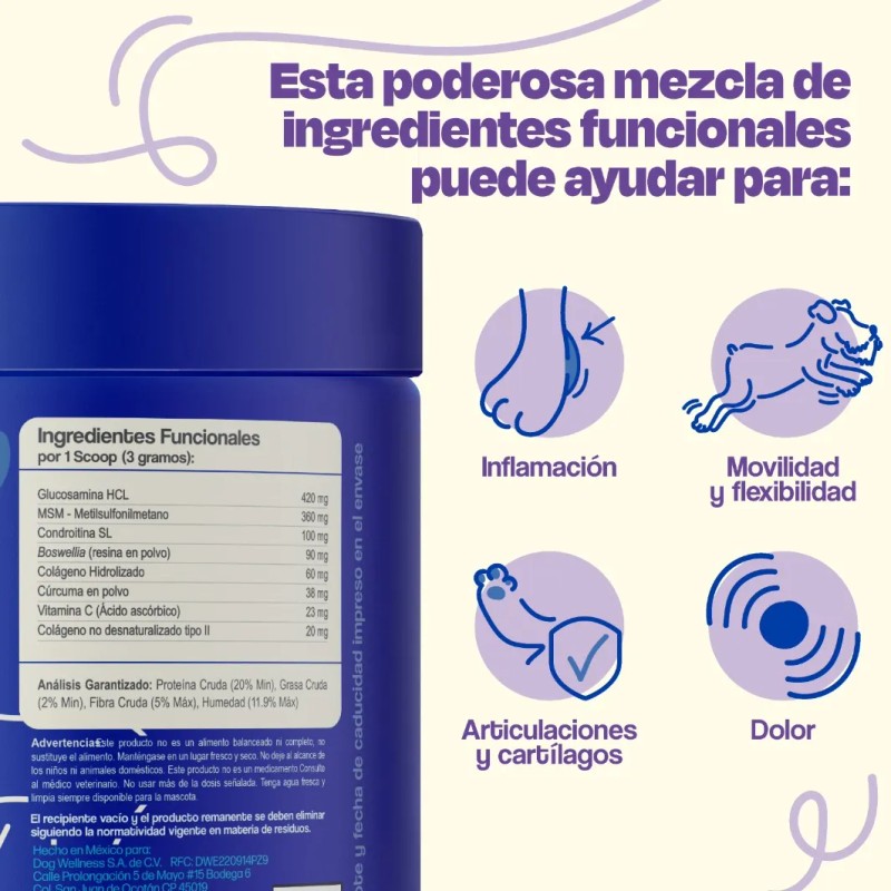 Dogelthy Pack De 2 Mobility Glucosamina Para Perros 270 Gr