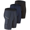 DEVOPS Men's 3 Pack Sports Performance Active Compression Cool Dry