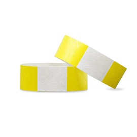 Pack of 100 Admission Bands, Waterproof, Party Bands, Entrance Bands for Control and Safety at Events and Events, 19 x 255 mm (Yellow)
